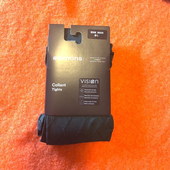 Mossy green diamonds tights made in Italy NWT - Picture 3 of 6